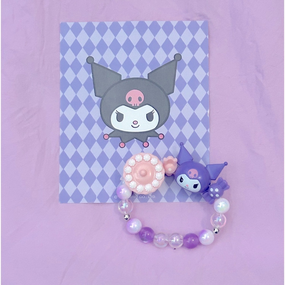 Kuromi Cupcake Charm Bracelet